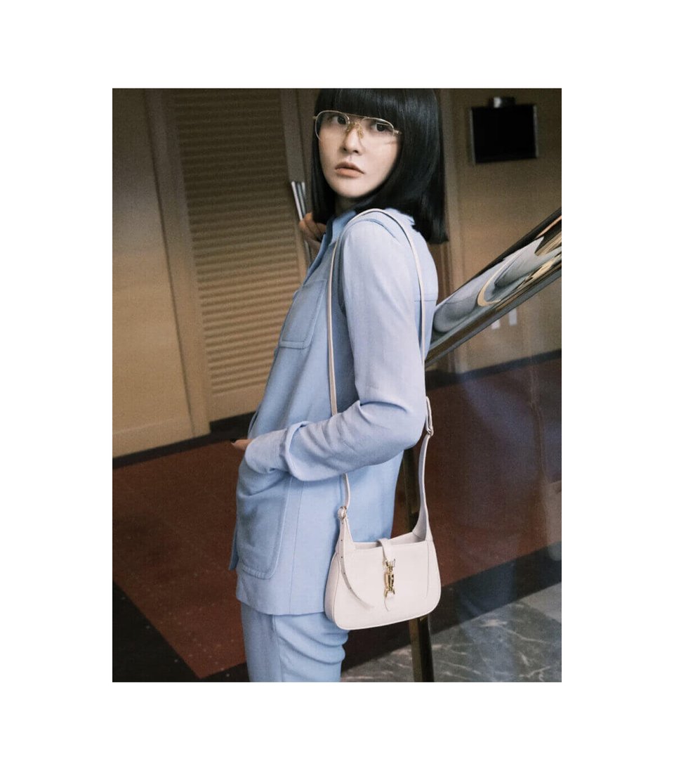 Gucci Jackie 1961 Mini Hobo Bag In White Leather 19cm view 5