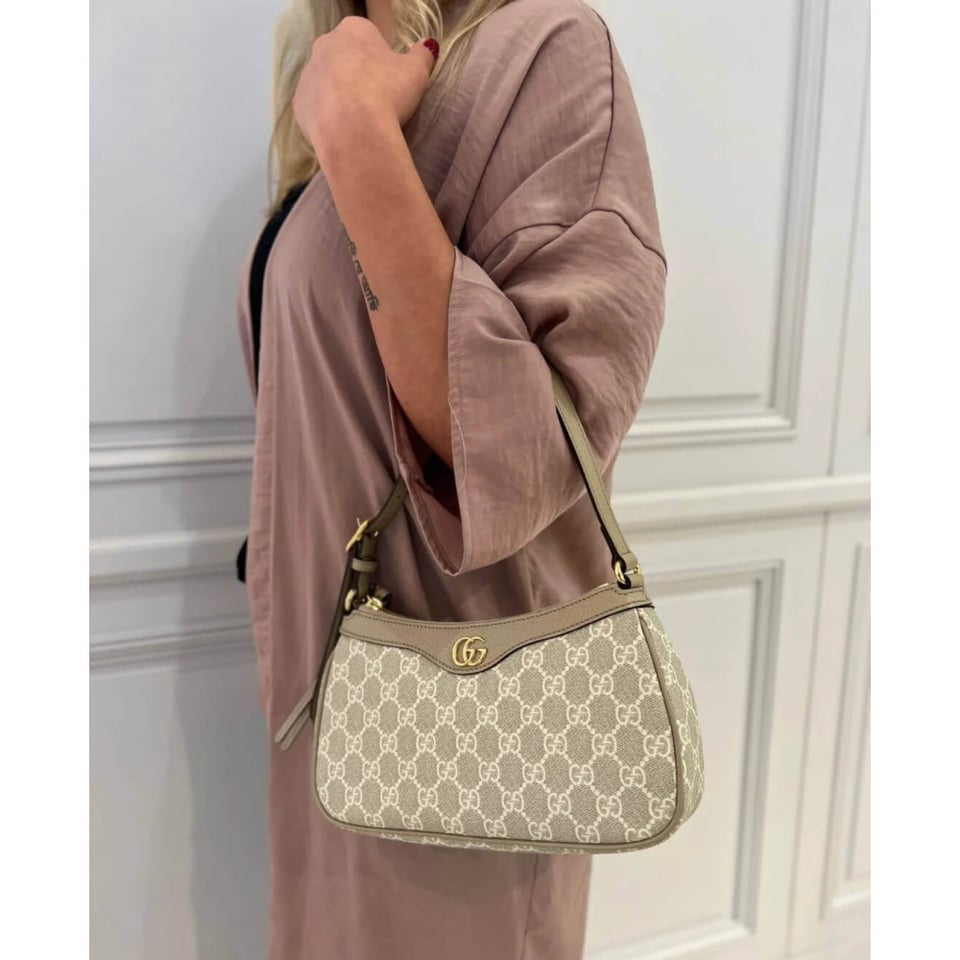 Gucci Ophidia GG Small Handbag Beige/Ebony 25cm/9.8in view 3
