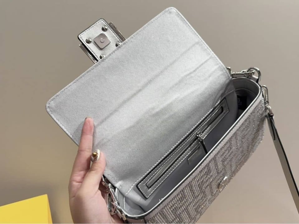 Fendi Baguette Silver Crystal Trim 25Cm view 10
