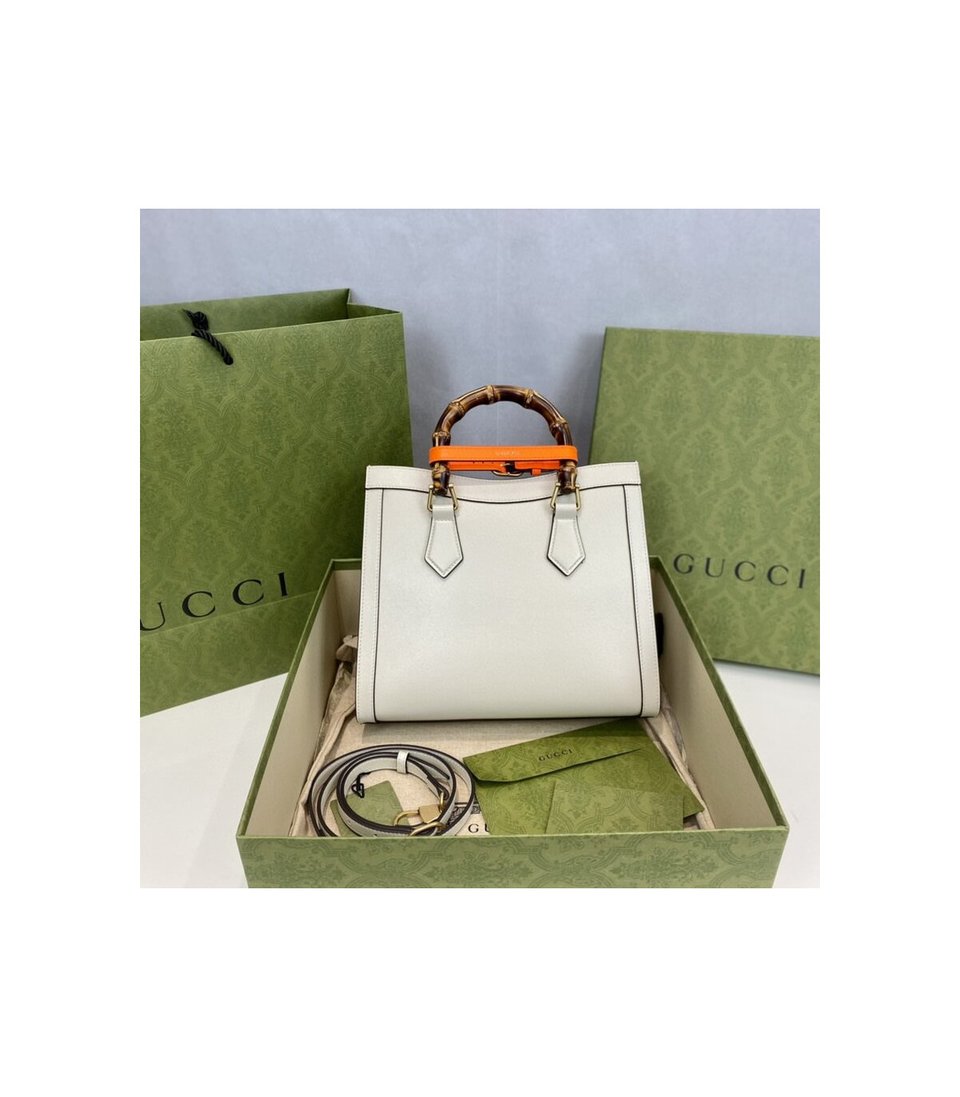 Gucci Diana Small Tote Bag White view 7
