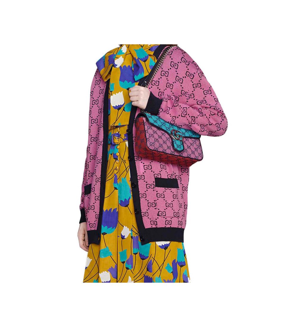 Gucci GG Marmont Multicolour Small Shoulder Bag view 3