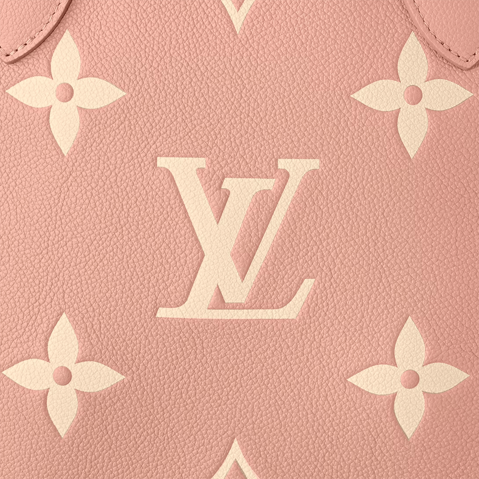 Louis Vuitton Neverfull MM Tote Bag Monogram Empreinte Trianon Pink / Cream 31cm M46329 view 3