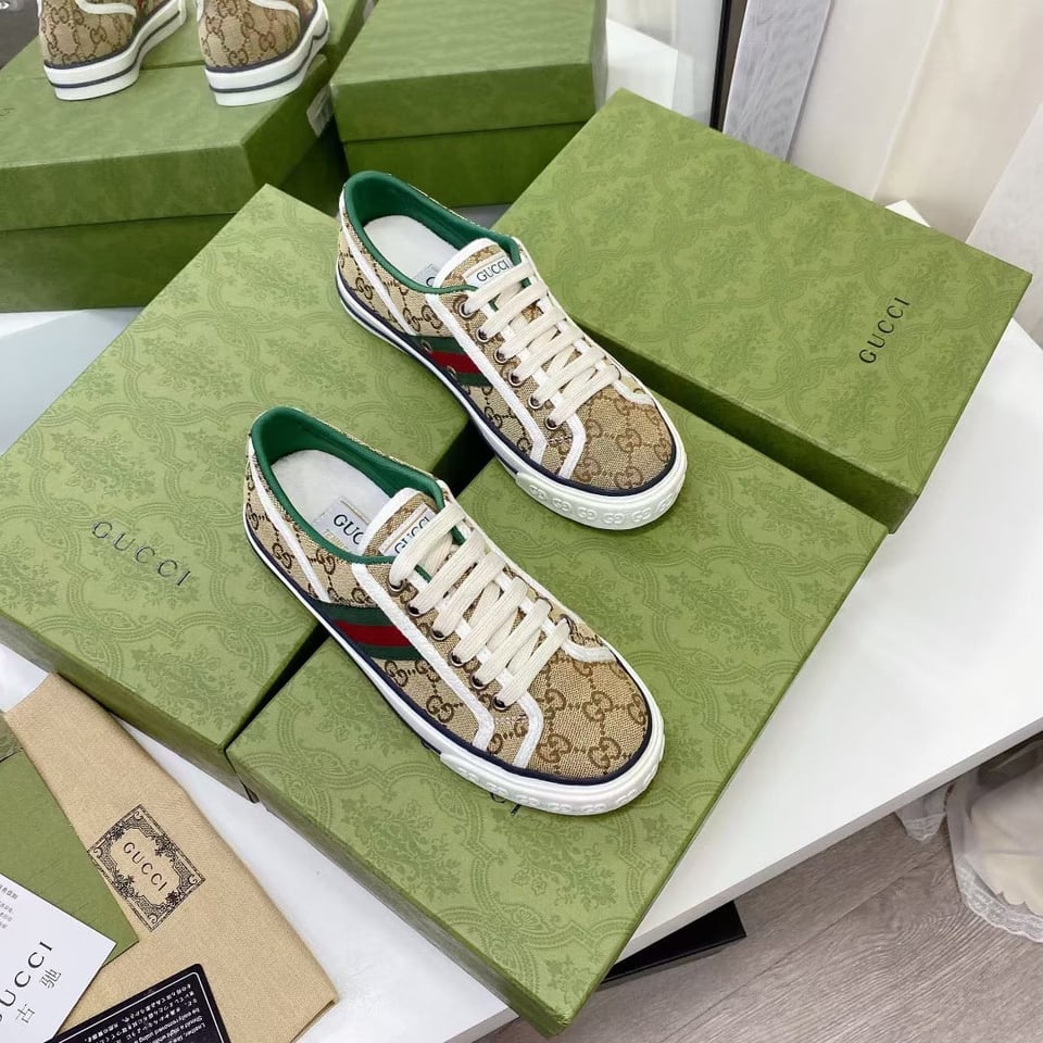Gucci Tennis 1977 Sneaker Beige Abony 606111 Hvk20 9766 view 5