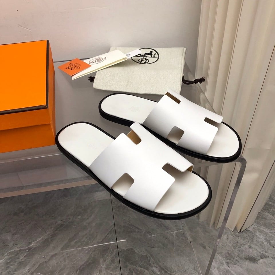 Hermes Izmir Sandal White view 8