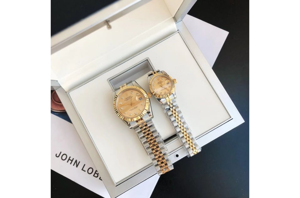 Rolex Datejust 36/28mm RG/SS Jub Gold/Dial view 4