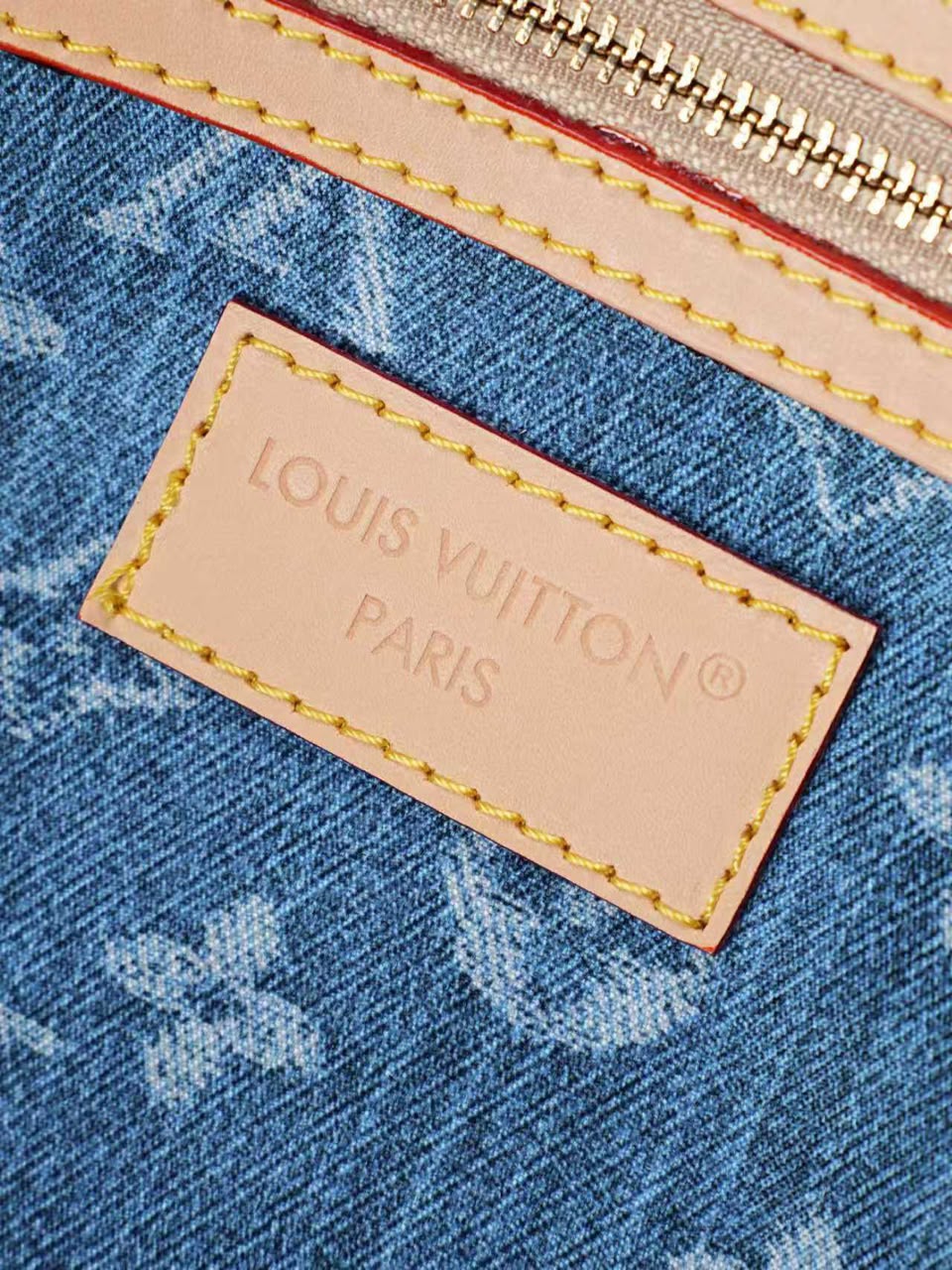 Louis Vuitton Keepall 45 Bag Blue Denim Fabric M27943 view 7