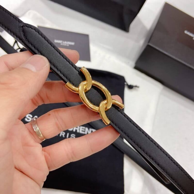 Saint Laurent Chain-Buckle 1.3cm Belt view 6