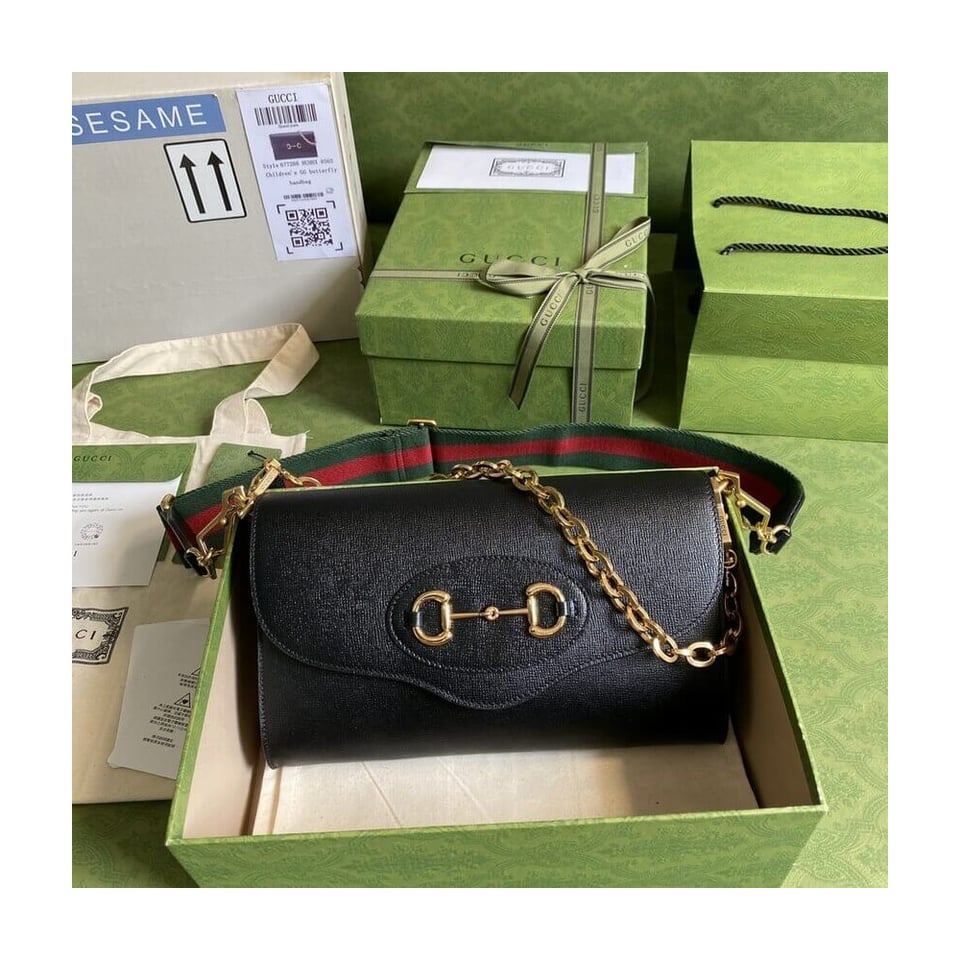 Gucci Horsebit 1955 Small Bag In Black Leather view 6