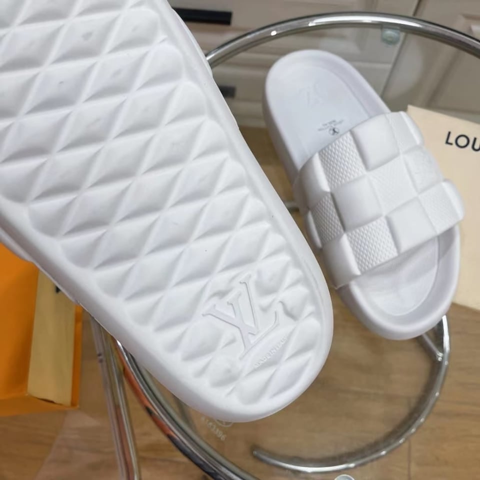 Louis Vuitton Waterfront Mule Maxi Damier Rubber White view 3