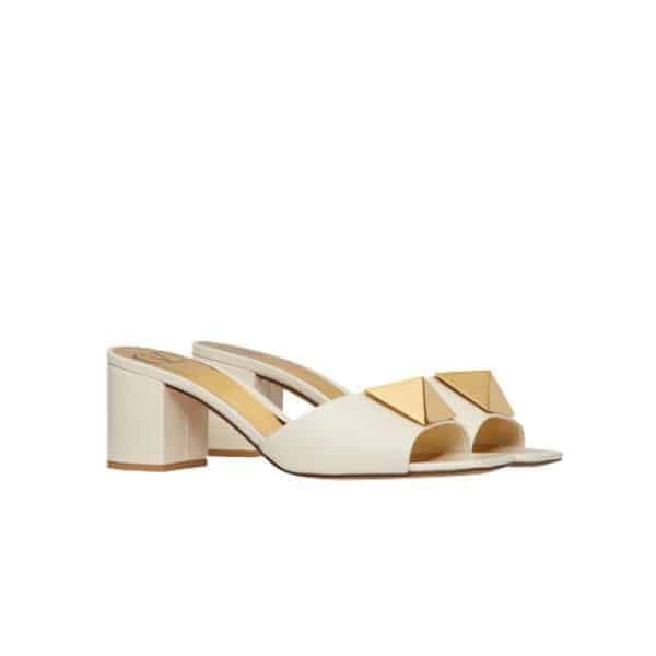 Valentino Garavani One Stud Heeled Sandals White Ws0El3Cyii16 view 2
