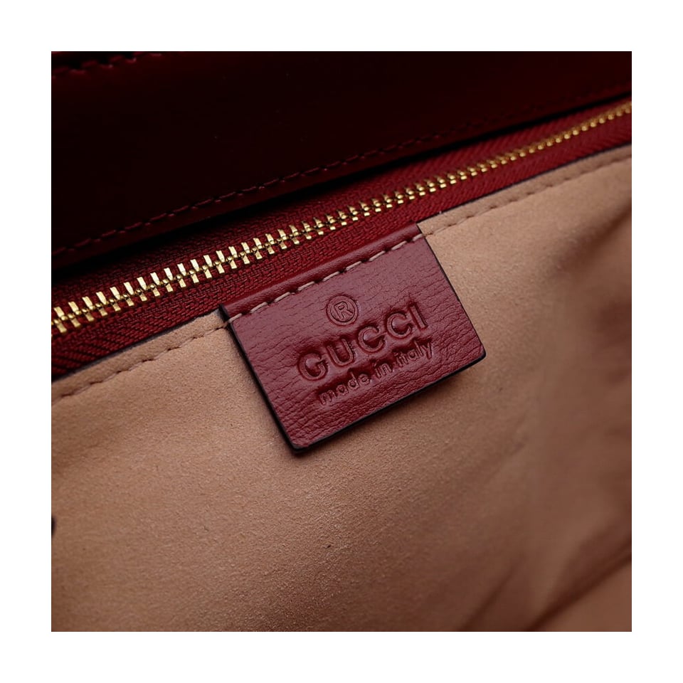 Gucci Horsebit 1955 Shoulder Bag In Red Leather view 17