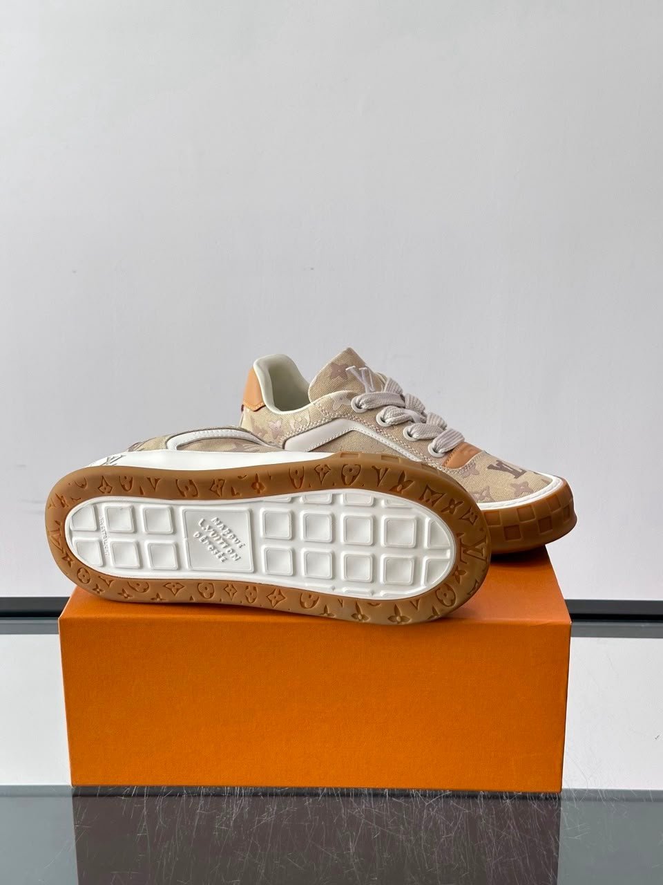 Louis Vuitton Tilted Sneakers Beige Monogram Surplus Canvas 1AK81L view 5
