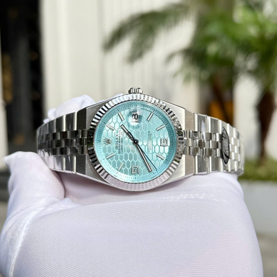 [Superclone] Rolex Land-Dweller 36mm Ice-Blue Dial Flat Jubilee 127236 view 3
