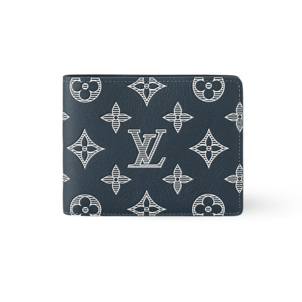 Louis Vuitton Navy Blue Multiple Wallet For Men 12cm M83379