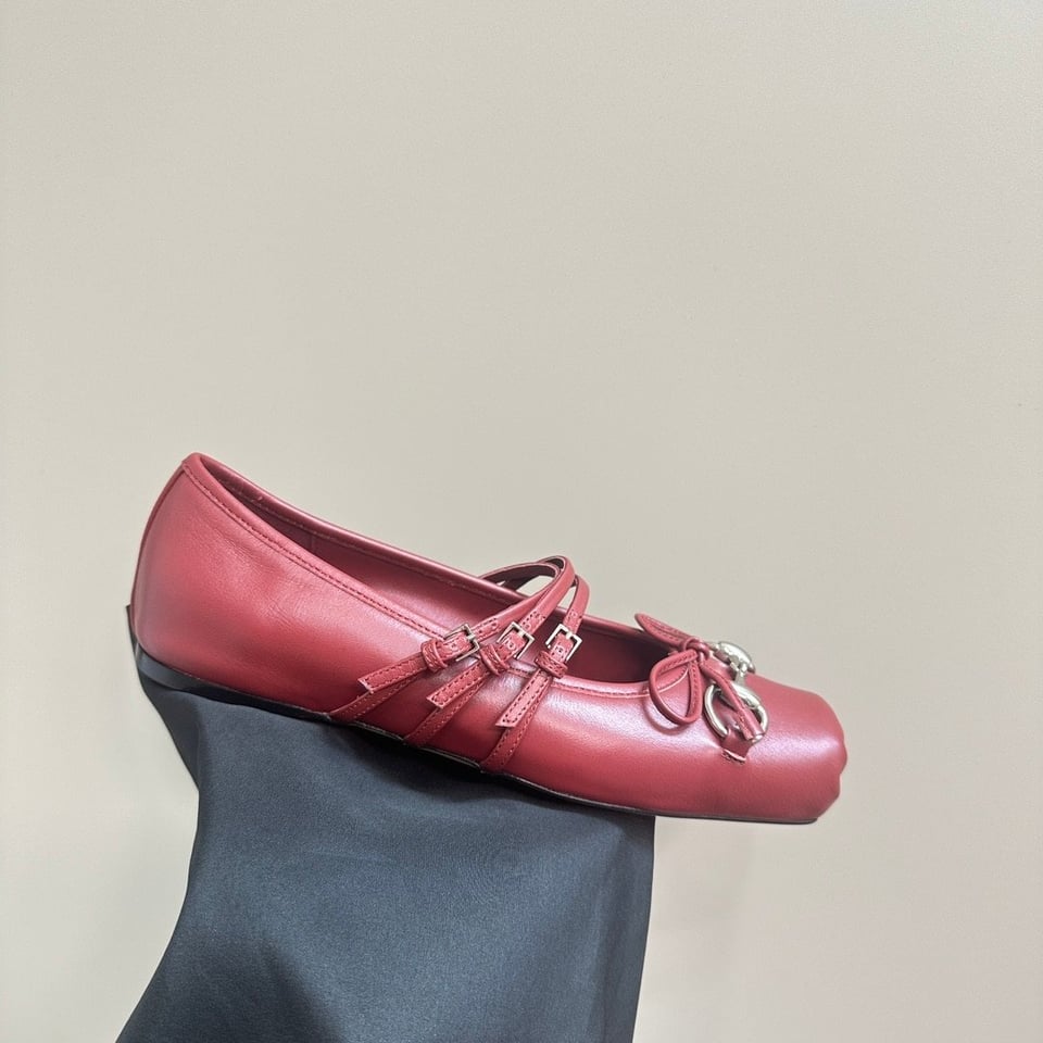 Gucci Women’S Horsebit Ballet Flat Sacchetto Red 821219 Aaea4 6207 view 7