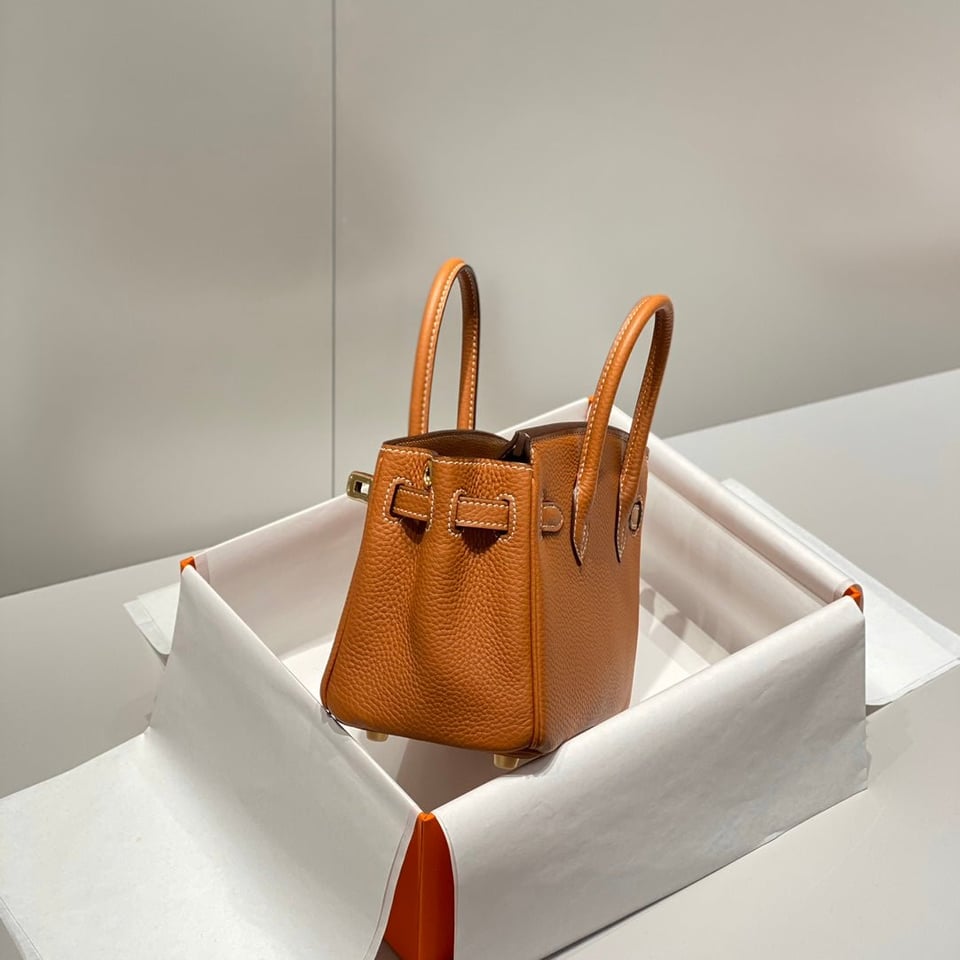 Hermes Birkin 20Cm Gold Togo Leather Gold Hardware view 3