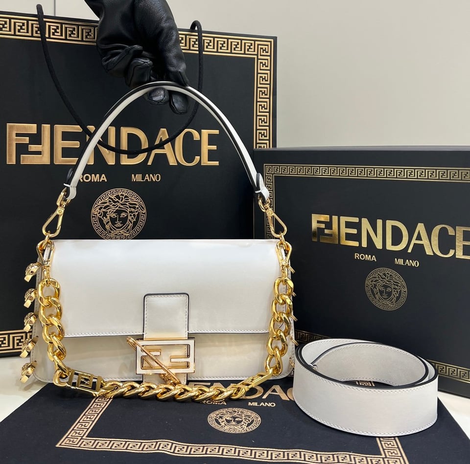 Fendace Baguette Brooch White 28cm/ 11.02in view 3