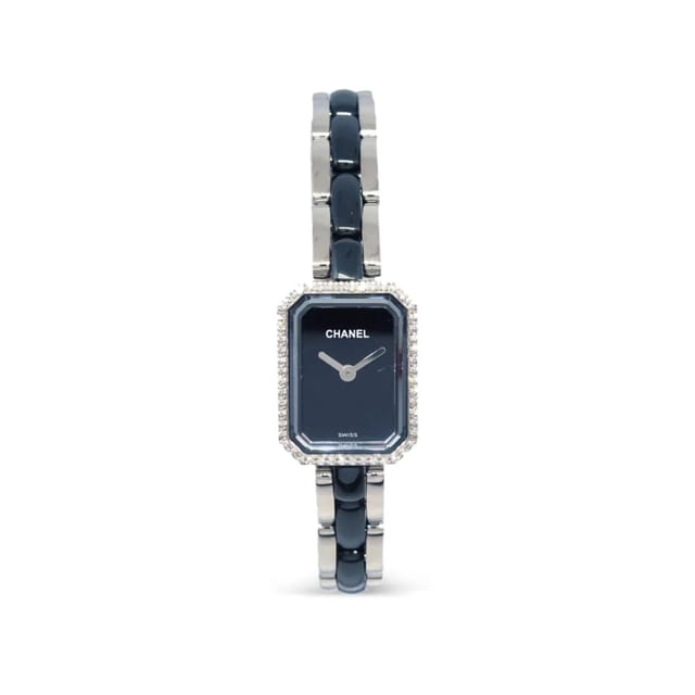 Chanel Première Ceramic Diamond Watch Black Dial