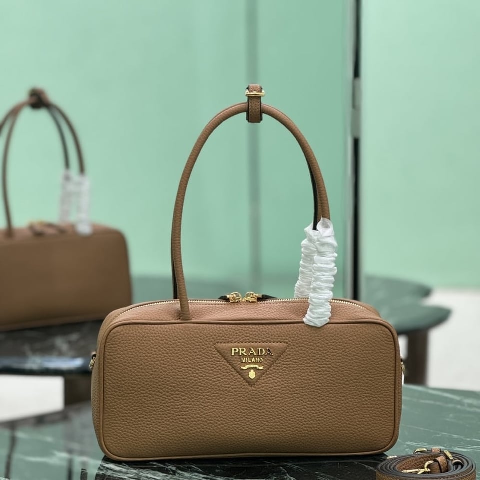 Prada Medium Top Handle Bag Caramel 29Cm view 3