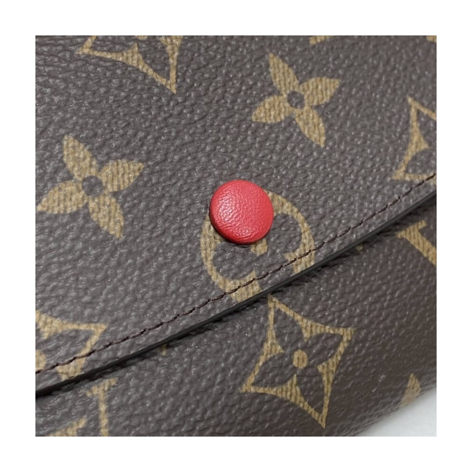 Louis Vuitton Monogram Canvas Emilie Wallet Red view 6