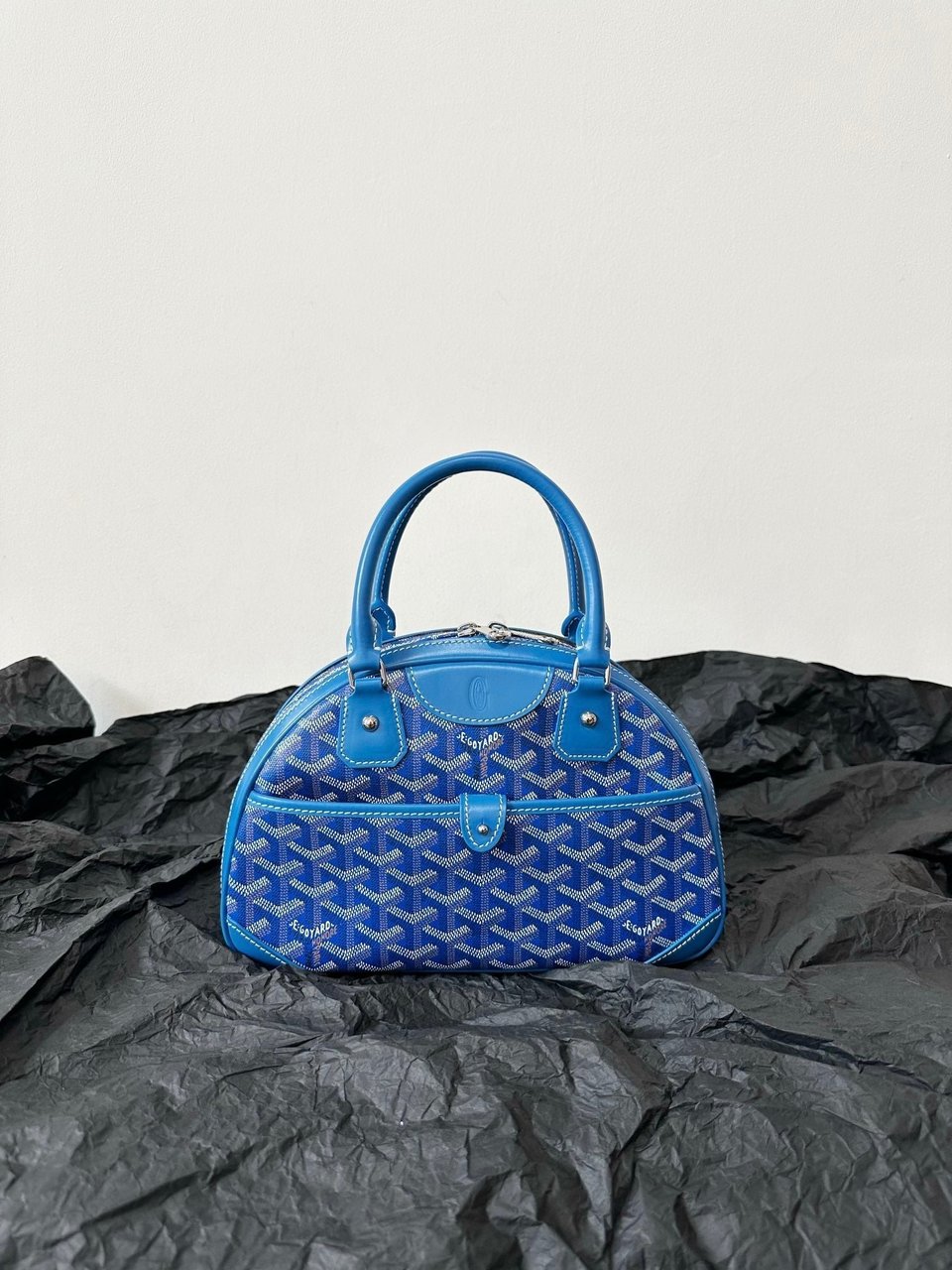 Goyard Goya Bowling Ball Small Blue Canvas 27cm view 3
