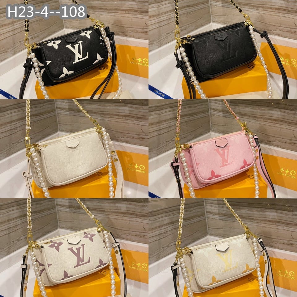 Louis Vuitton Multi Pochette Accessoires Black And Beige 18Cm M45777 view 4