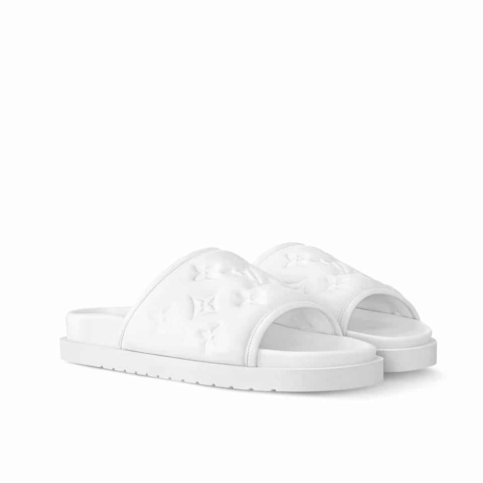 Louis Vuitton Miami Mule Embossed Synthetic White 1Adggi view 2