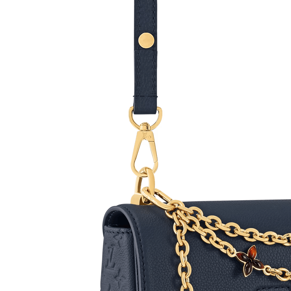 Louis Vuitton Twist MM Slim Medium Navy Taurillon Leather Shoulder Bag 23cm/9.1in M14342 view 3