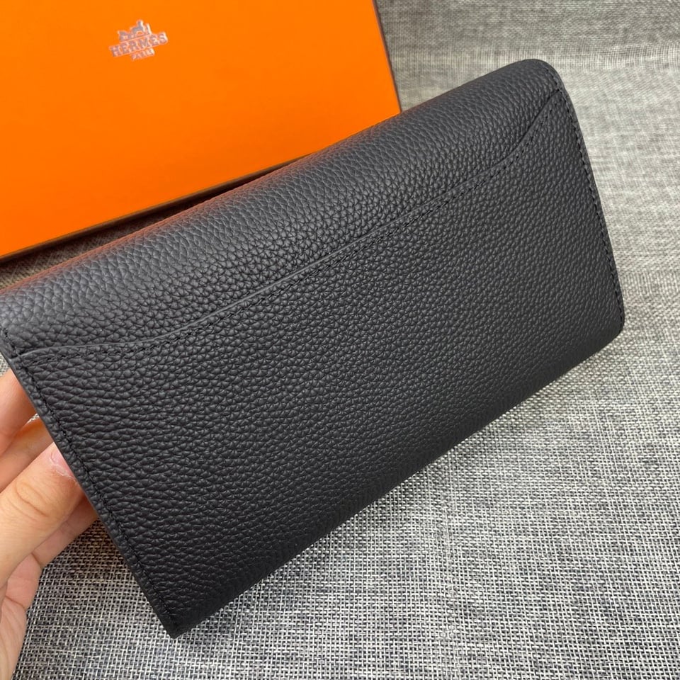Hermes Constance Wallet Epsom Leather Gold Hardware In Black 20cm view 10