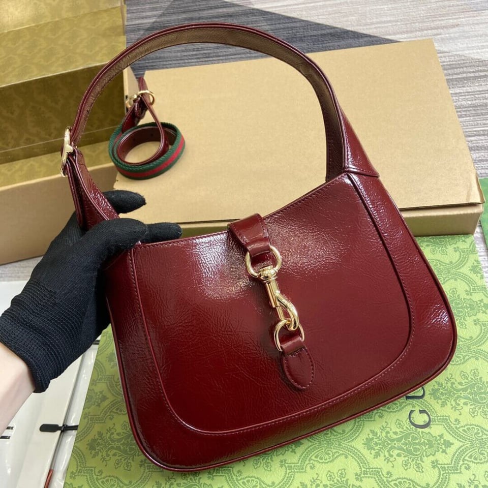 Gucci Jackie Small Shoulder Bag Patent Leather 27.5cm view 8