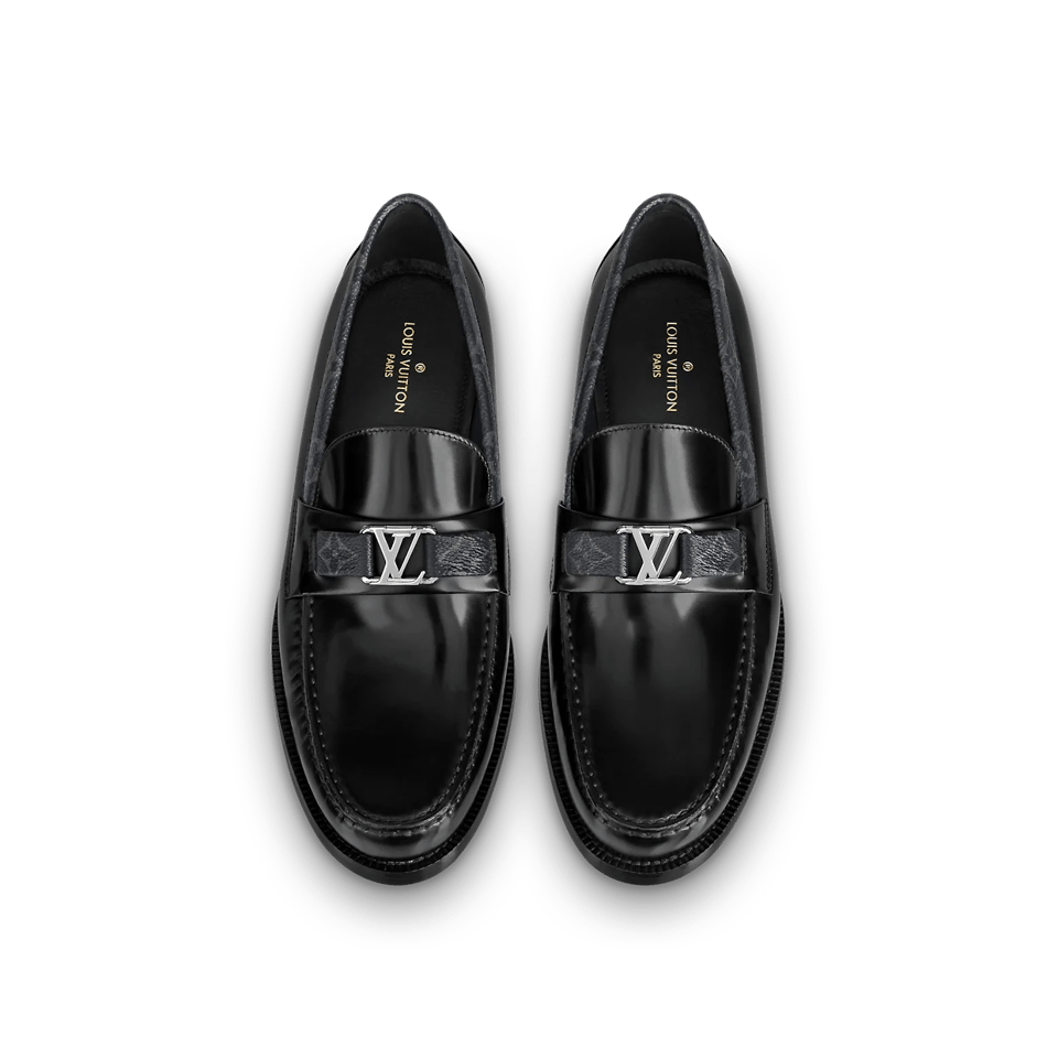 Louis Vuitton LV Monte Carlo Mocassin Monogram Canvas Black Loafers for Men view 4