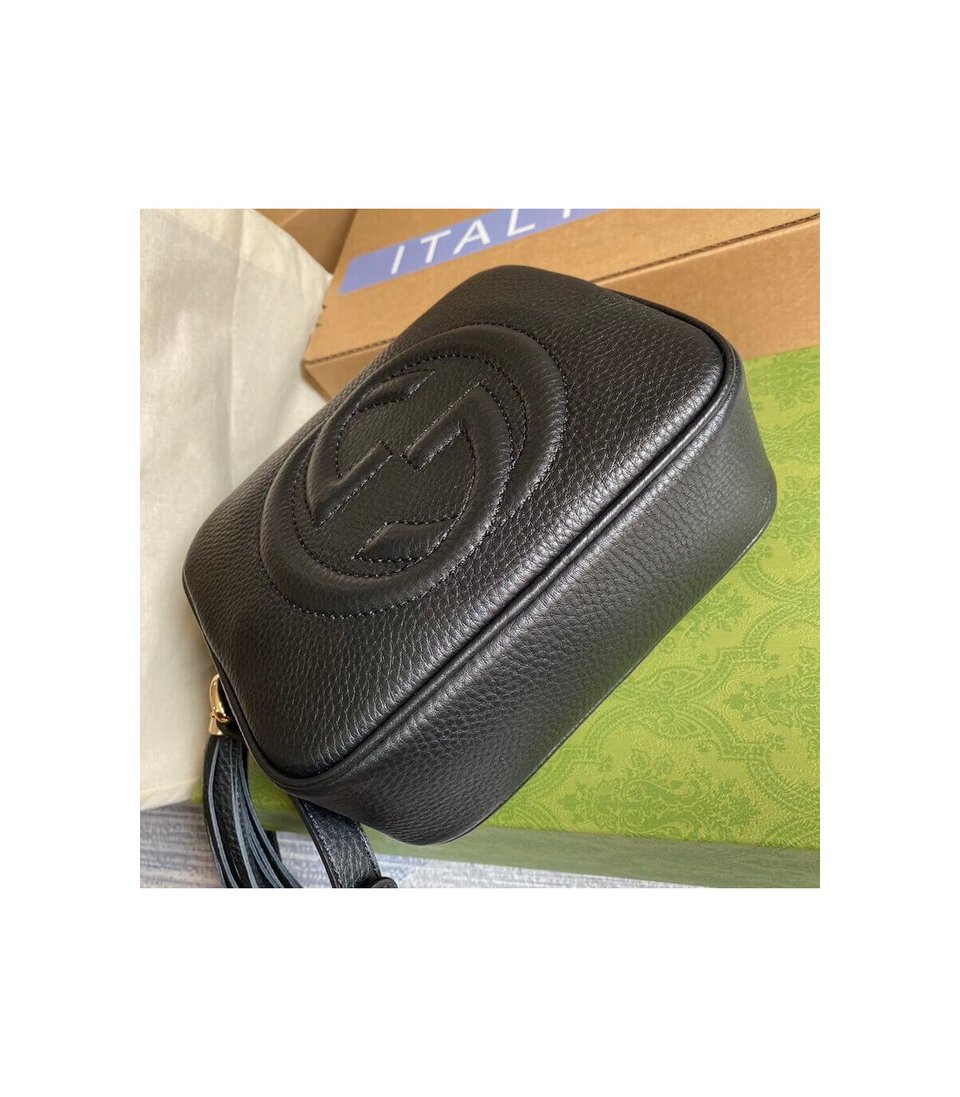 Gucci Soho Small Leather Disco Bag Black view 9