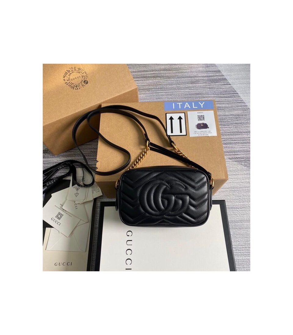 Gucci GG Marmont Matelasse Mini Bag Black view 12