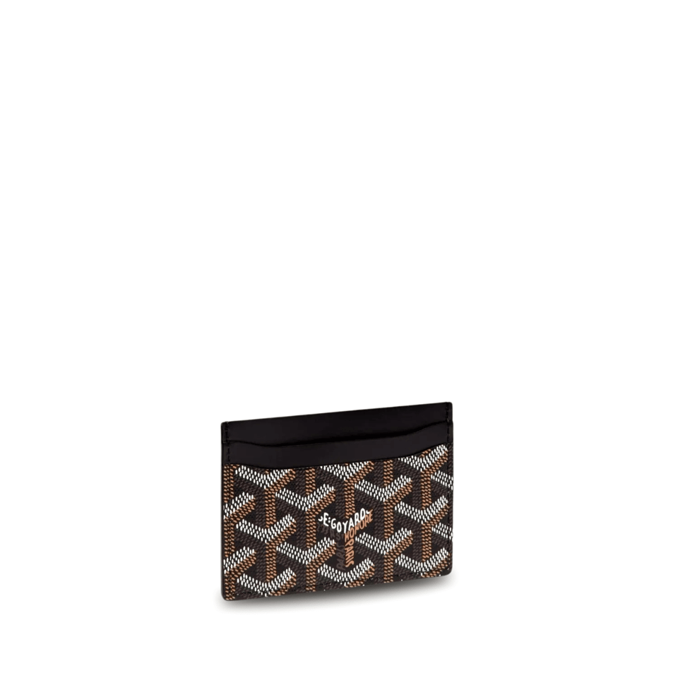 Goyard Saint-Sulpice Card Wallet 10 Cm Black Goyardine Canvas view 2