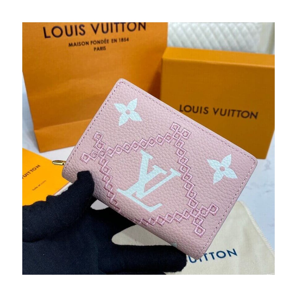 Louis Vuitton Monogram Empreinte Clea Wallet Pink view 3