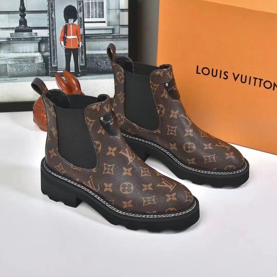 Louis Vuitton Lv Beaubourg Ankle Boots Cacao Brown 1A8Qcl view 5