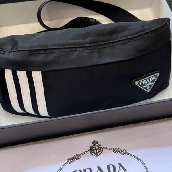 Prada X Adidas Re-Nylon Belt Bag Black view 3