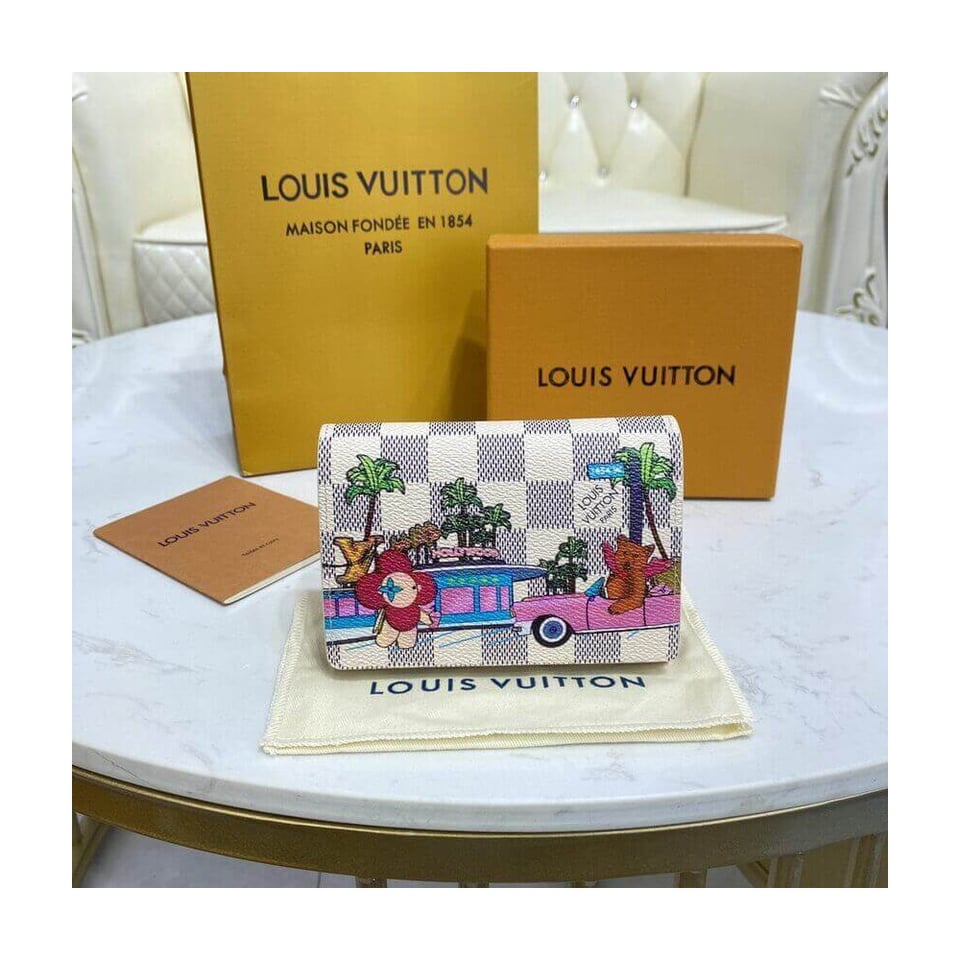 Louis Vuitton Damier Azur Victorine Wallet view 3