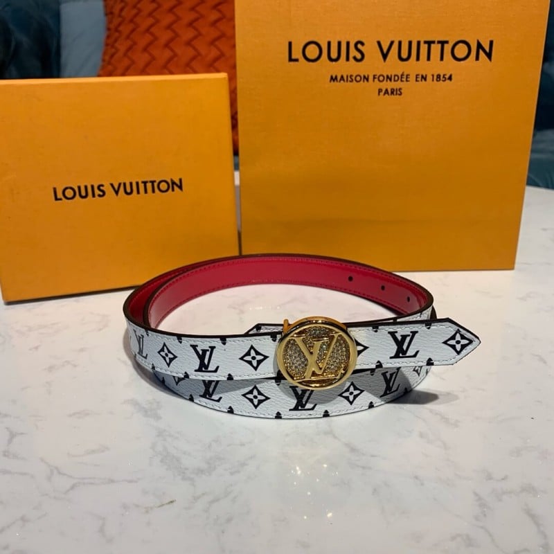 Louis Vuitton Monogram Canvas Recto LV Circle Plate 20mm Reversible Belt M0148W view 3