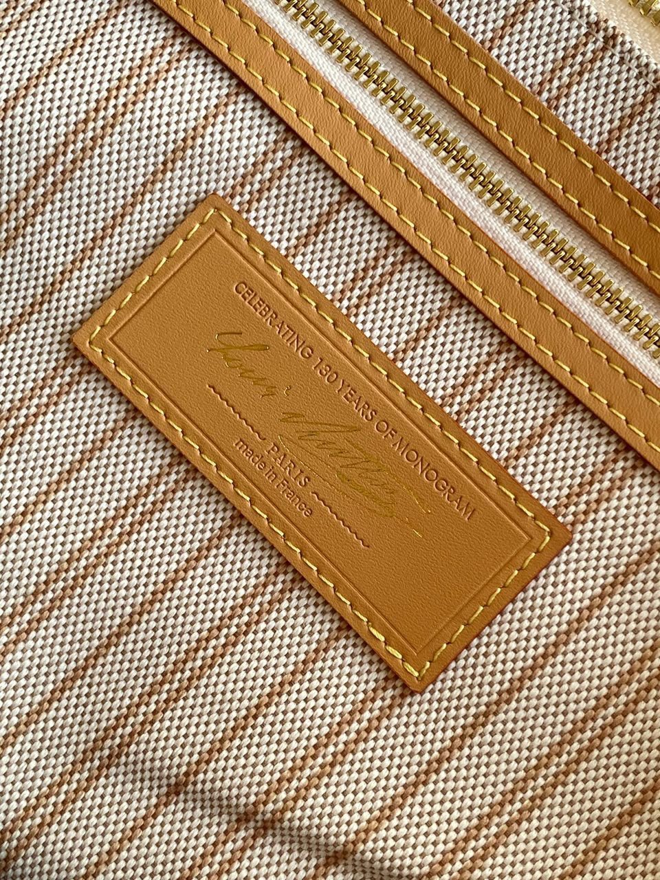 Louis Vuitton Keepall Bandoulière Bag 45cm/17.7in Monogram Dune / Beige M28238 view 6