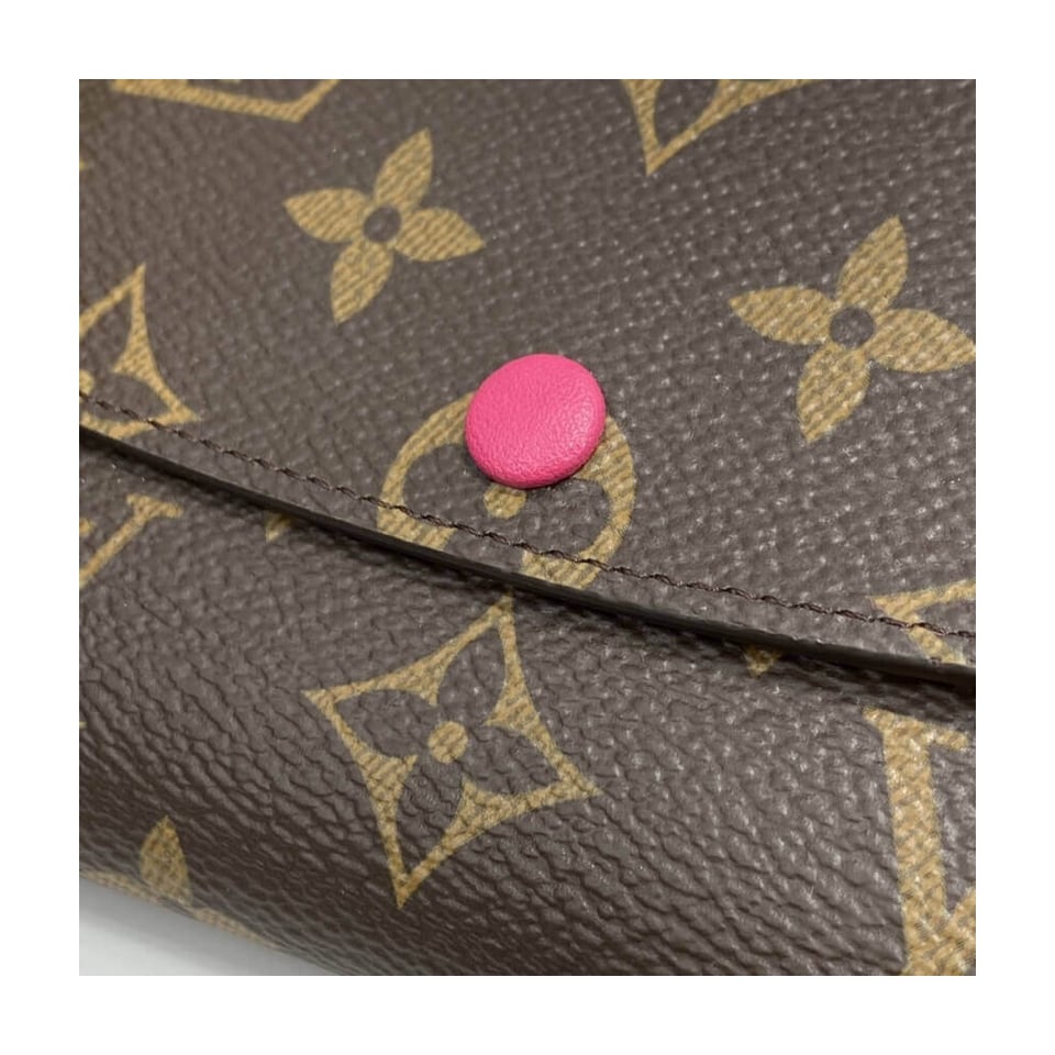 Louis Vuitton Monogram Canvas Emilie Wallet Rose Red view 6