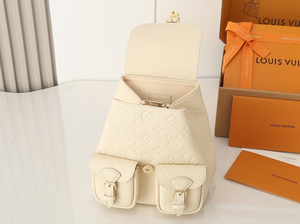 Louis Vuitton Backup Backpack – Monogram Empreinte Leather Cream M47106 22cm/ 8.7cm view 14