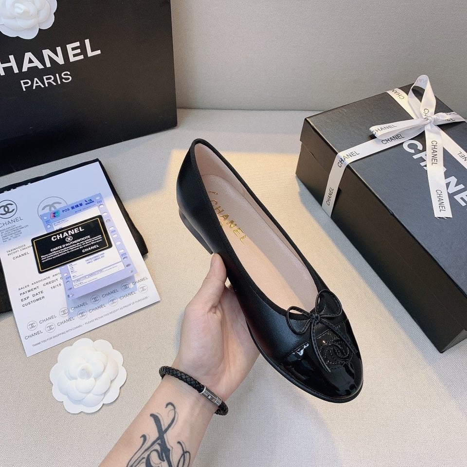 Chanel Flat Black Sandals G02819 Y01552 94305 view 8