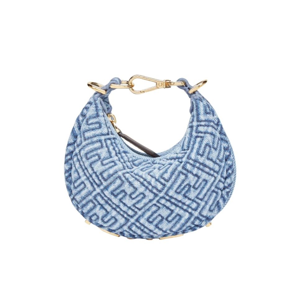 Fendi Nano Fendigraphy Blue Denim 16Cm