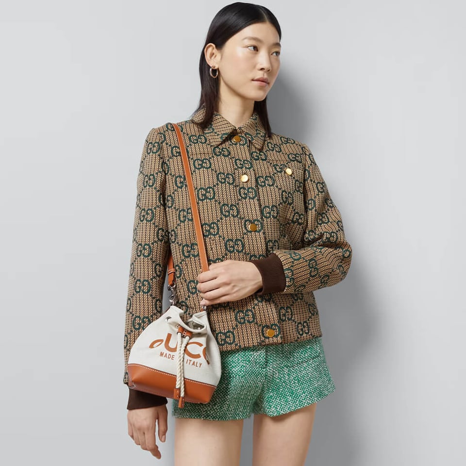 Gucci Mini Shoulder Bag With Gucci Print view 4