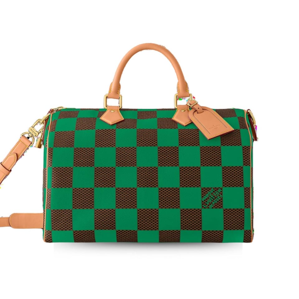 Louis Vuitton Speedy 40 Bandoulière Damier Pop Green 40cm N40579 – Men’s Bag