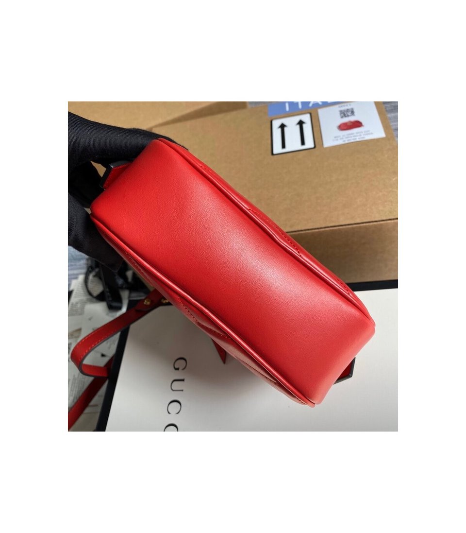 Gucci GG Marmont Matelasse Mini Bag Red view 9