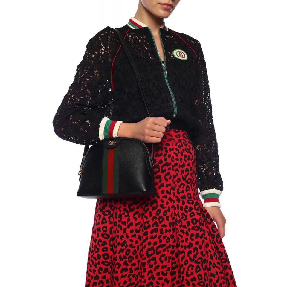 Gucci Ophidia Small Shoulder Bag in Black Leather view 4