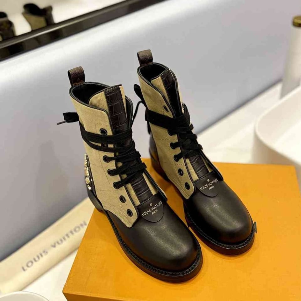 Louis Vuitton Metropolis Flat Rangers Boots Brown 1A9Chu view 4
