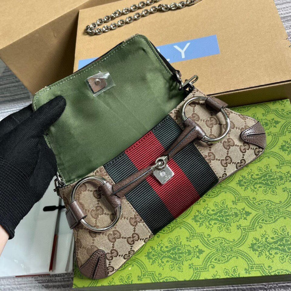 Gucci GG Horsebit Chain Small Shoulder Bag view 16